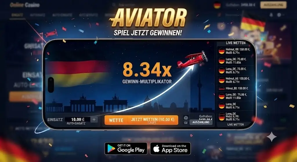 Aviator App auf dem Smartphone
