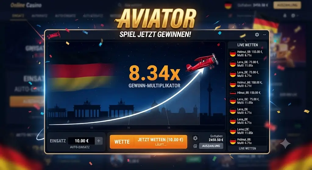Aviator Crash Spiel Screenshot